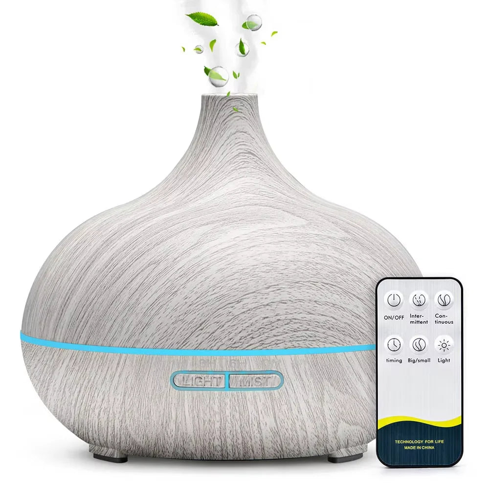 Air Humidifier Essential Oil Diffuser 500ML With Lights Remote Control Ultrasound Electric Aromatherapy Diffuser