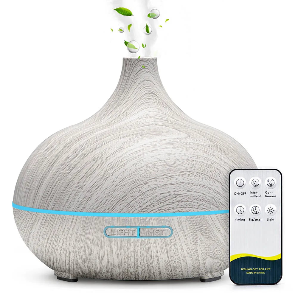 Air Humidifier Essential Oil Diffuser 500ML With Lights Remote Control Ultrasound Electric Aromatherapy Diffuser