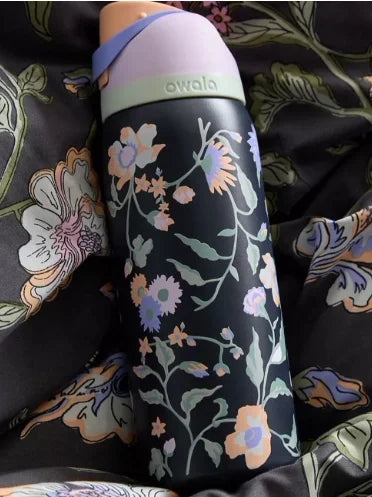 Owala Stainless Steel Thermal Cup Outdoor Sports Water Bottle Elastic Lid Insulated Cup Travel Carrying Case Multi-Color Options