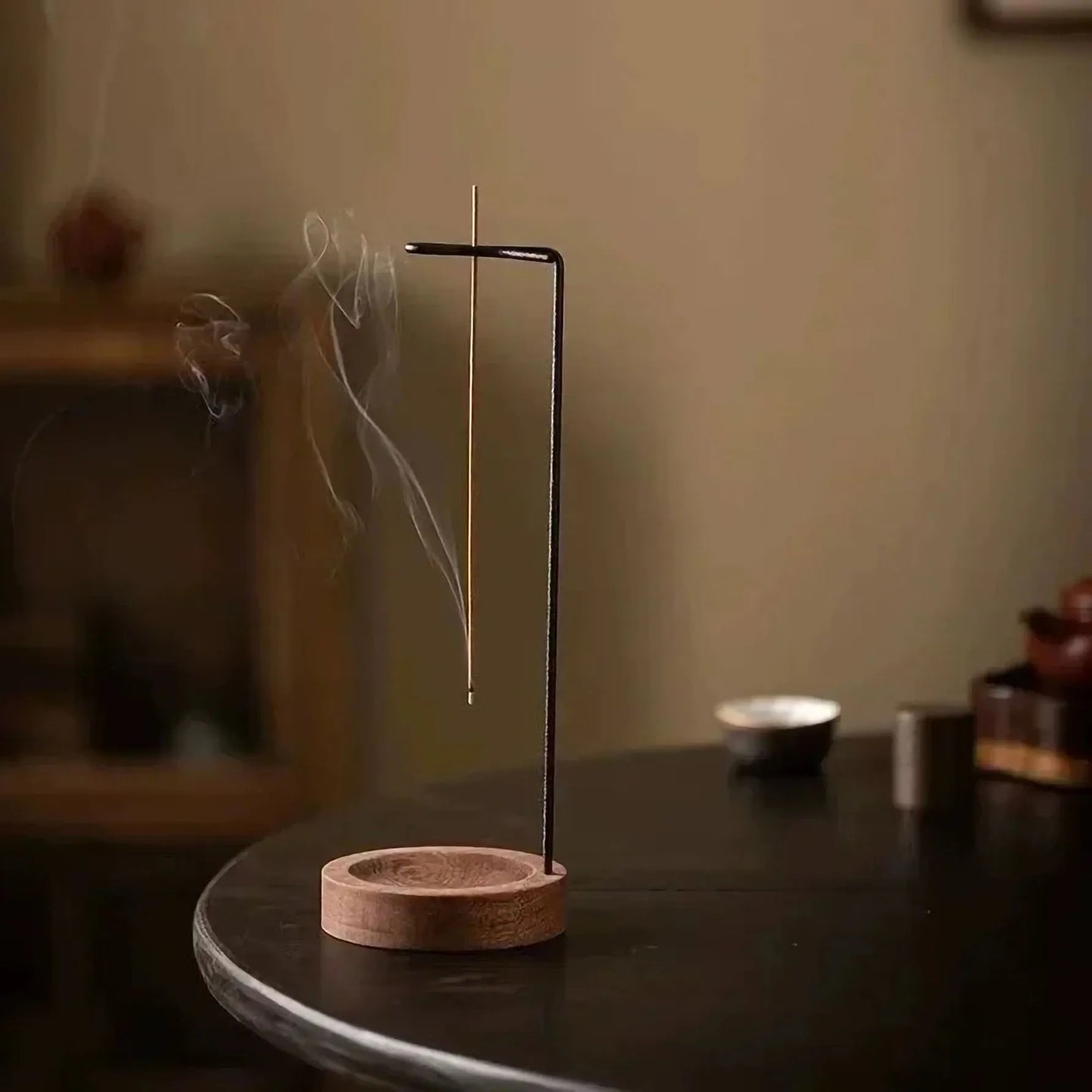 Wooden Upside-Down Incense Burner