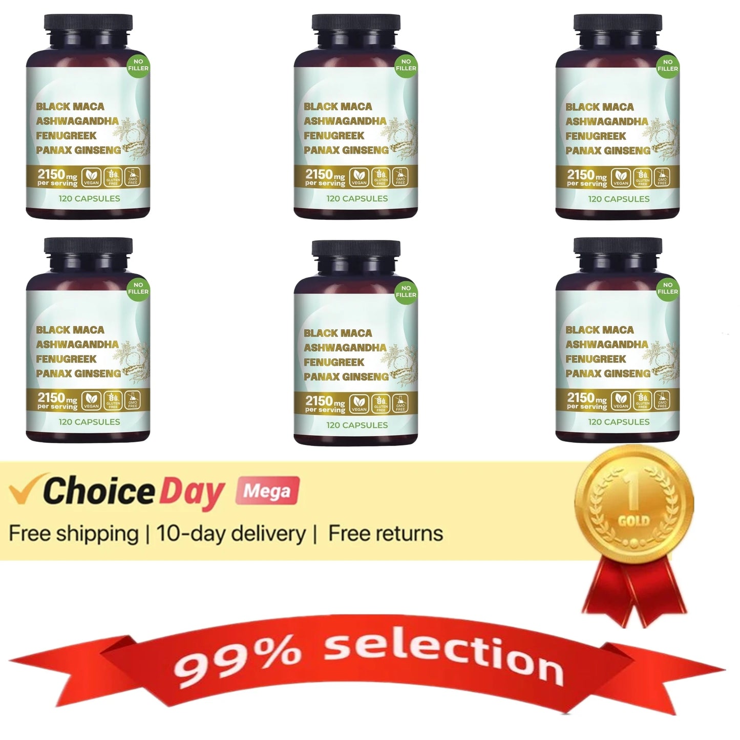 Black Maca Root & Ashwagandha Capsules
