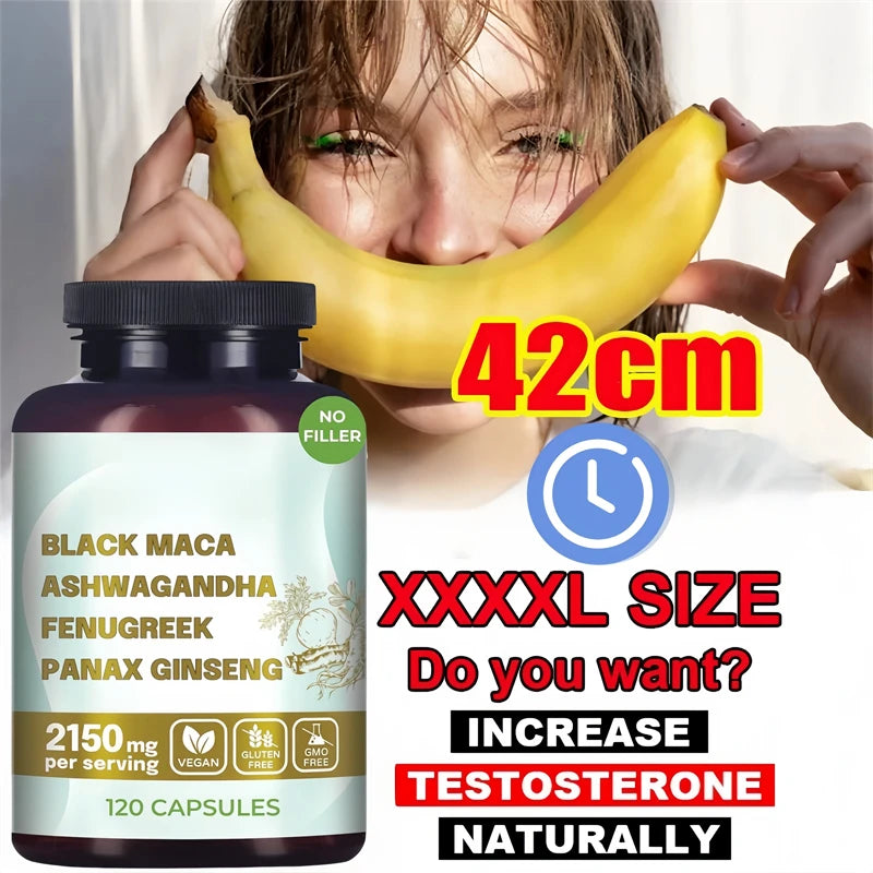 Black Maca Root & Ashwagandha Capsules