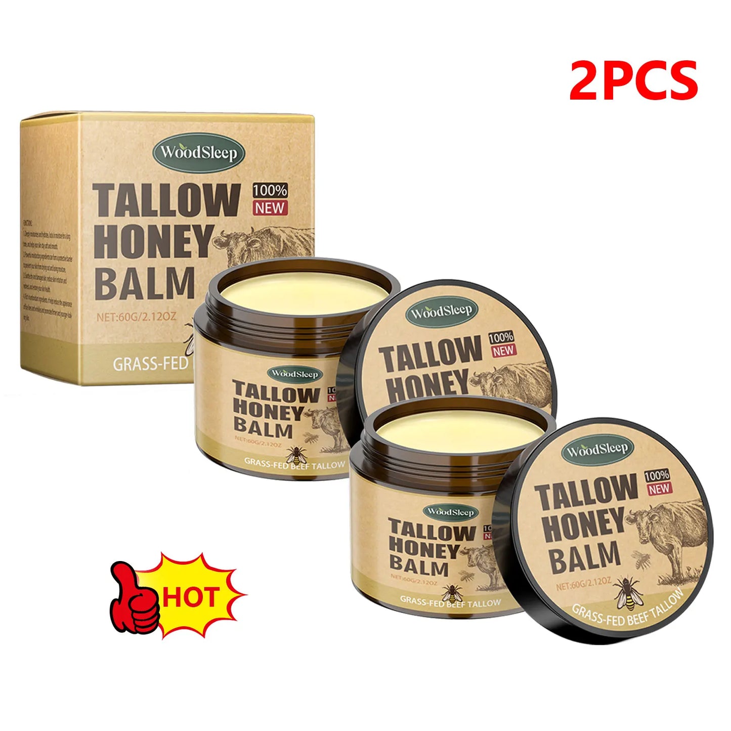 Whipped Beef Tallow & Honey Balm