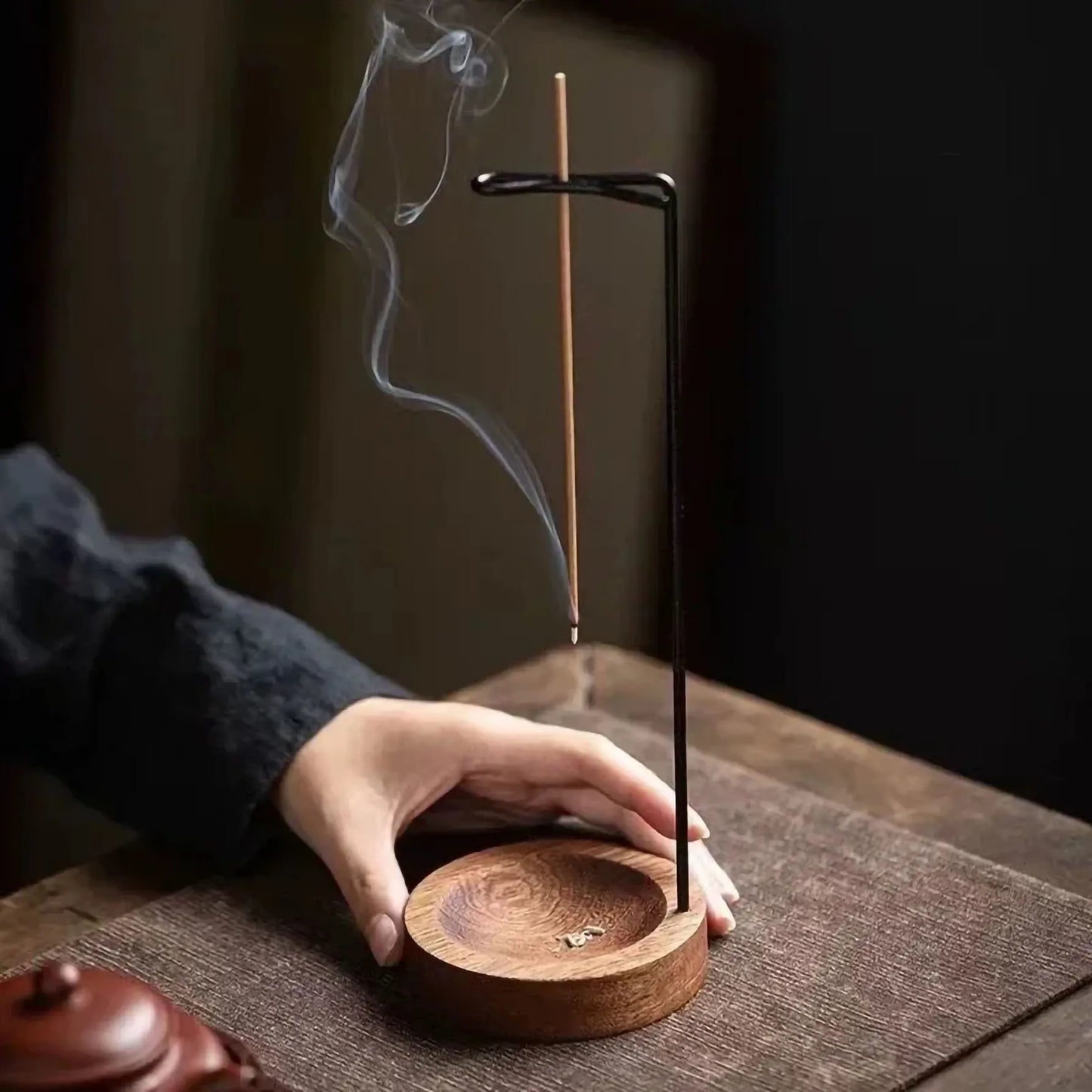 Wooden Upside-Down Incense Burner