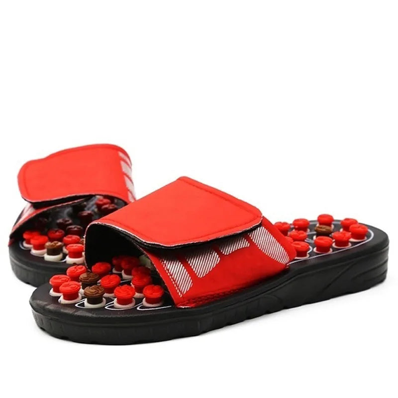 Acupoint Massage Slippers Sandal For Men Feet Chinese Acupressure Therapy Medical Rotating Foot Massager Shoes Unisex