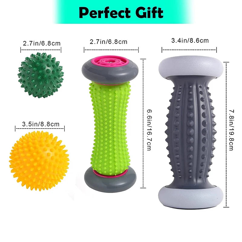 Foot Roller & Massage Ball Reflexology Set