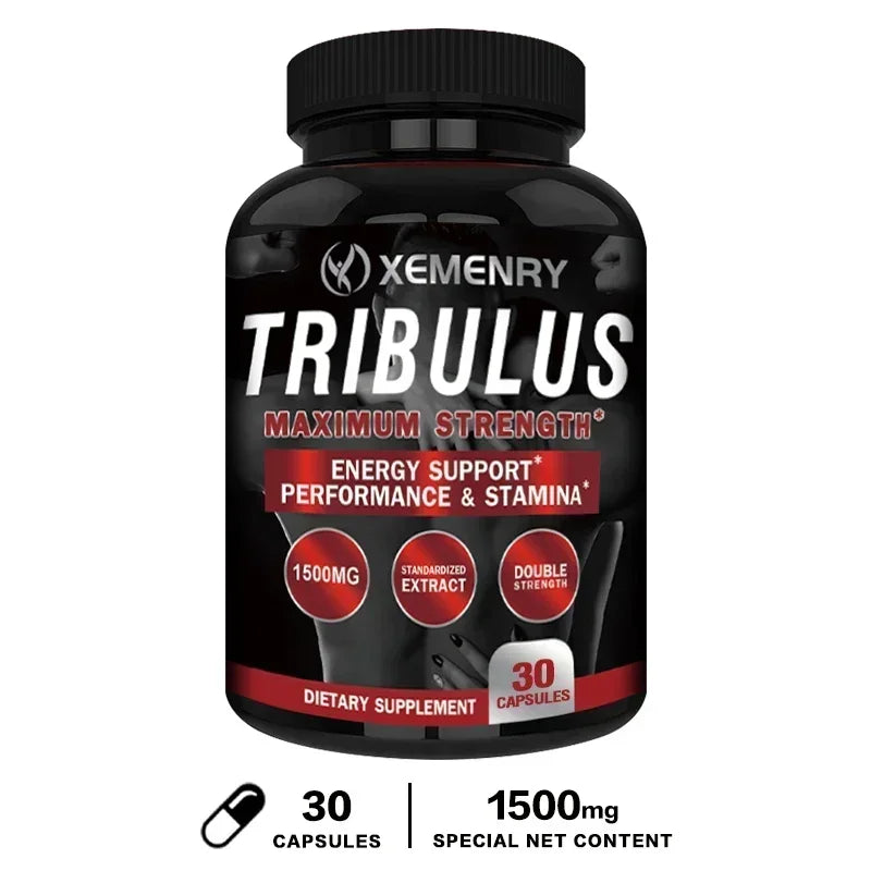 Tribulus Extract Capsules - Extra Strength - Energy, Endurance & Natural Energy Non-GMO