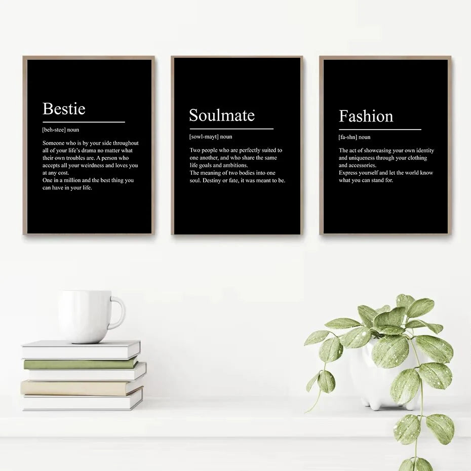Minimalist Inspirational Word Canvas