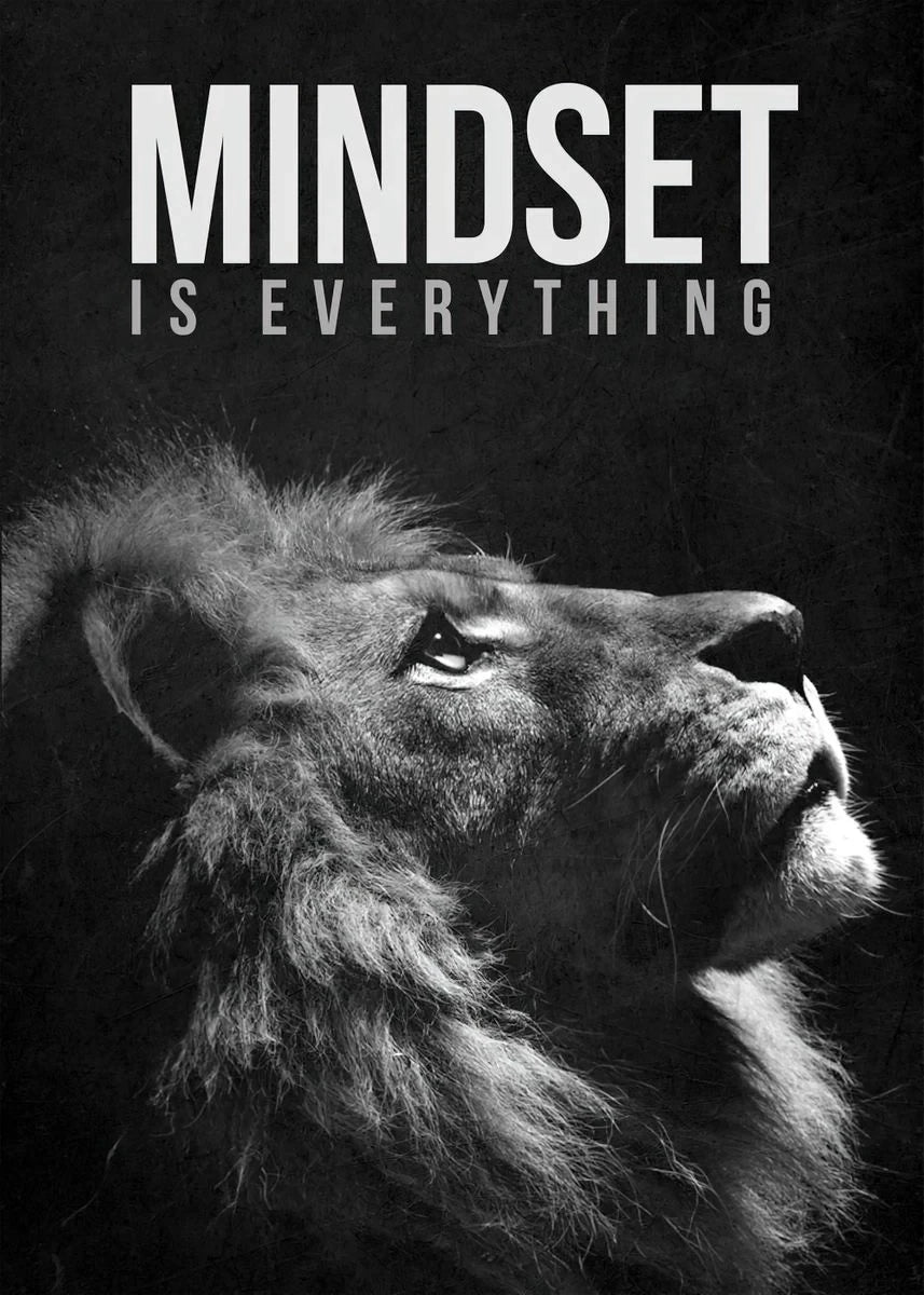 Lion Mindset Canvas Poster