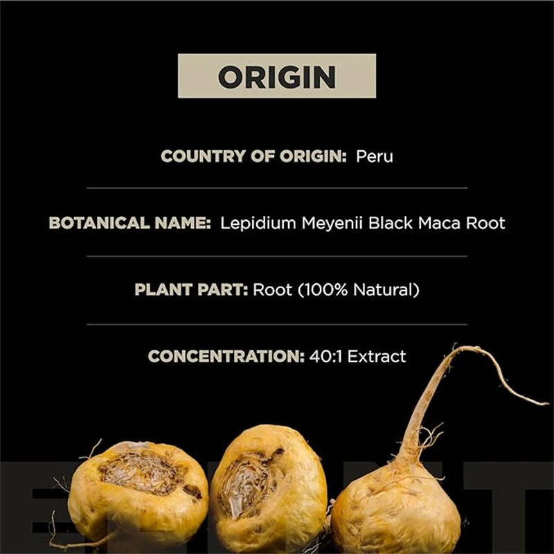 Black Maca Root & Ashwagandha Capsules