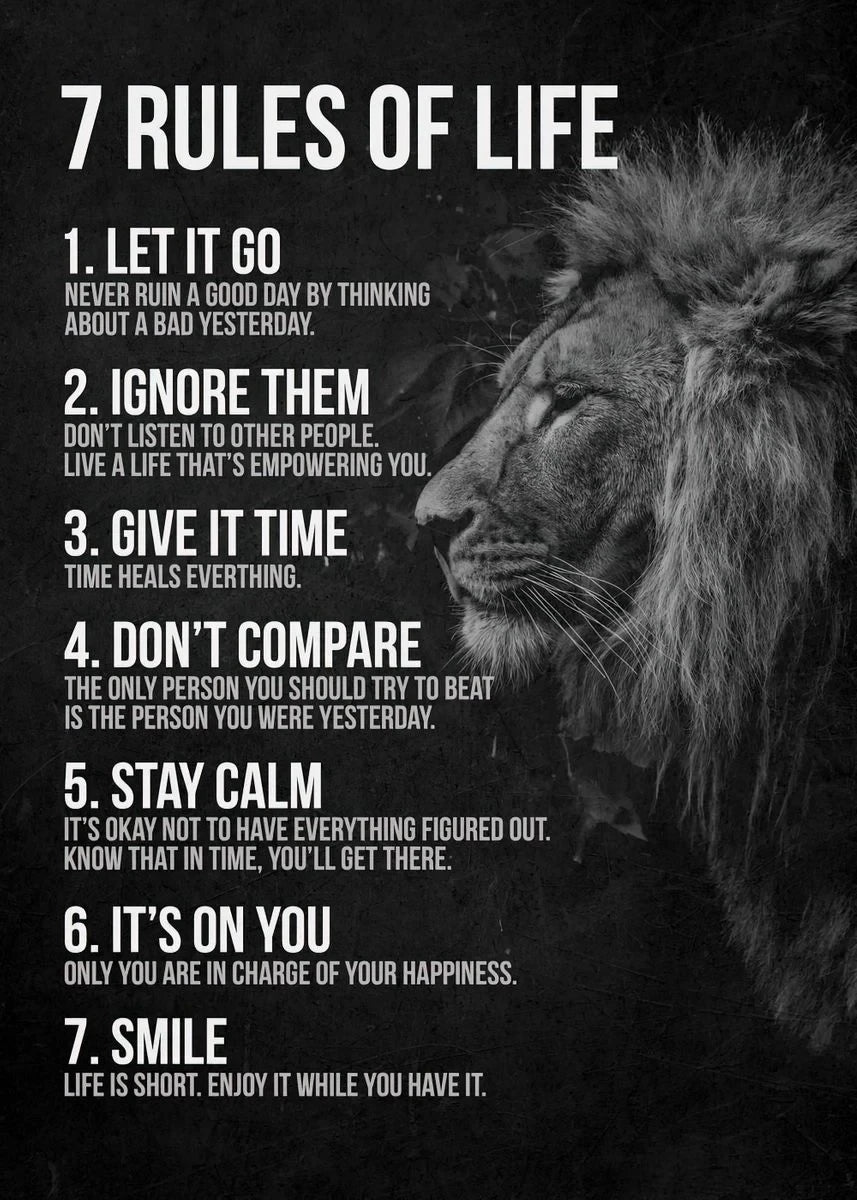 Lion Mindset Motivational Canvas