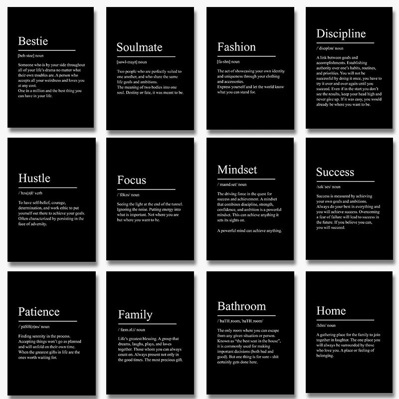 Minimalist Inspirational Word Canvas