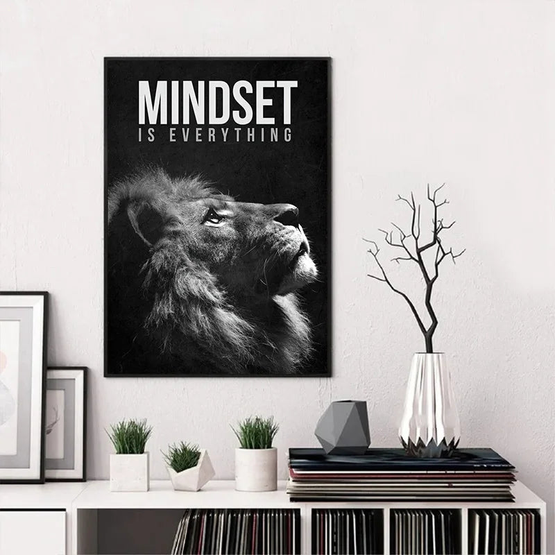 Lion Mindset Motivational Canvas