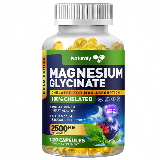Magnesium Glycinate Capsules Dietary Supplement Support Bone Immune System,Heart Health Mineral Supplement Help Natural Sleep