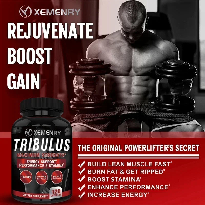 Tribulus Extract Capsules - Extra Strength - Energy, Endurance & Natural Energy Non-GMO