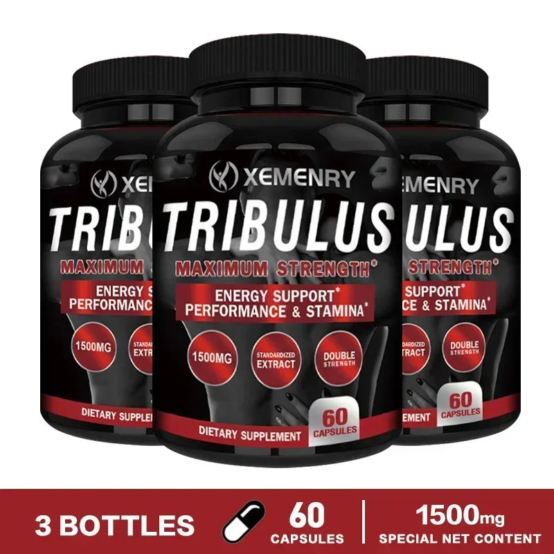 Tribulus Extract Capsules - Extra Strength - Energy, Endurance & Natural Energy Non-GMO