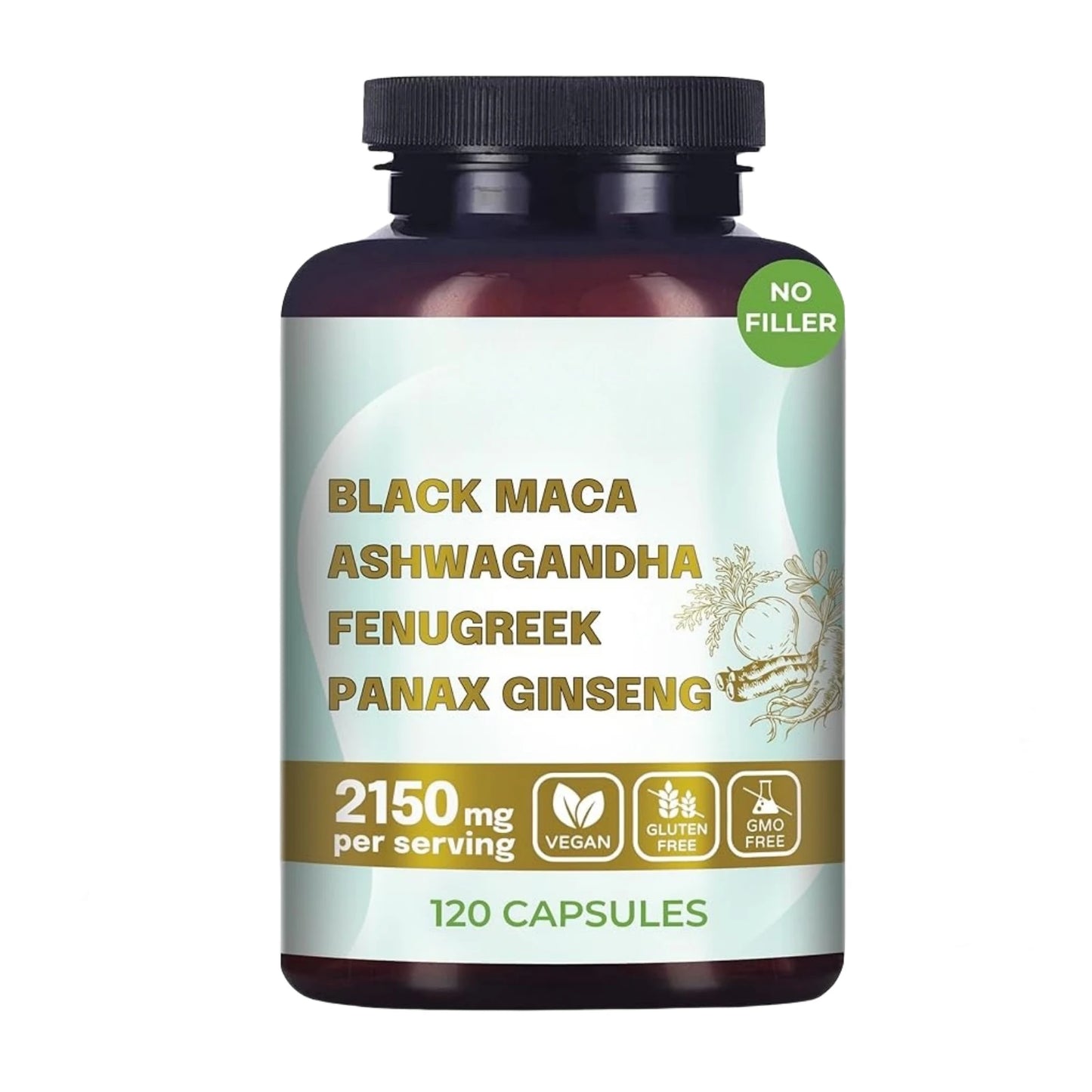 Black Maca Root & Ashwagandha Capsules