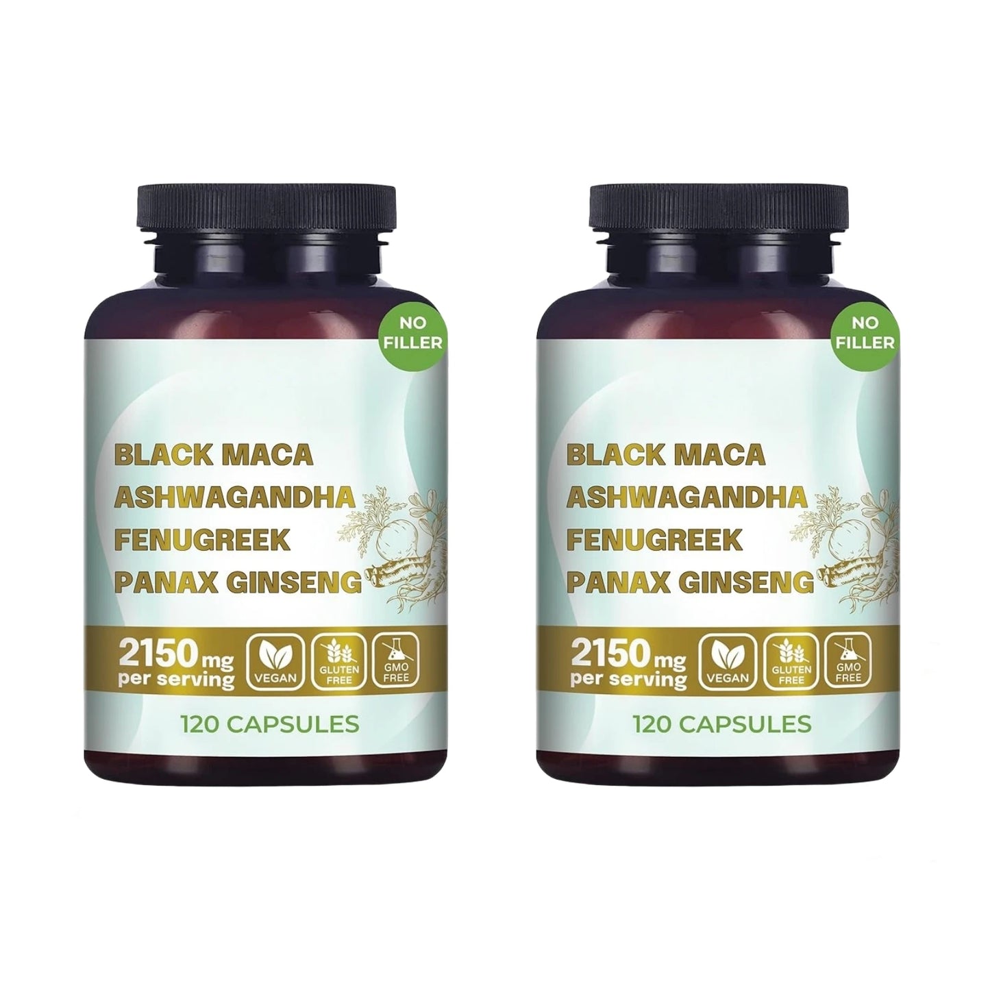 Black Maca Root & Ashwagandha Capsules