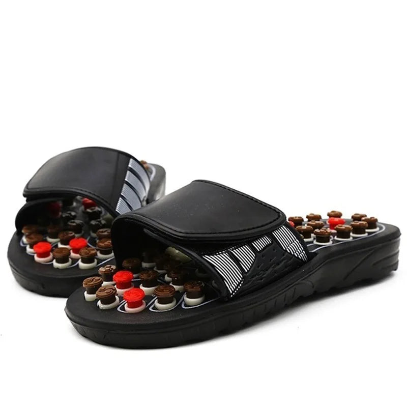 Acupoint Massage Slippers Sandal For Men Feet Chinese Acupressure Therapy Medical Rotating Foot Massager Shoes Unisex