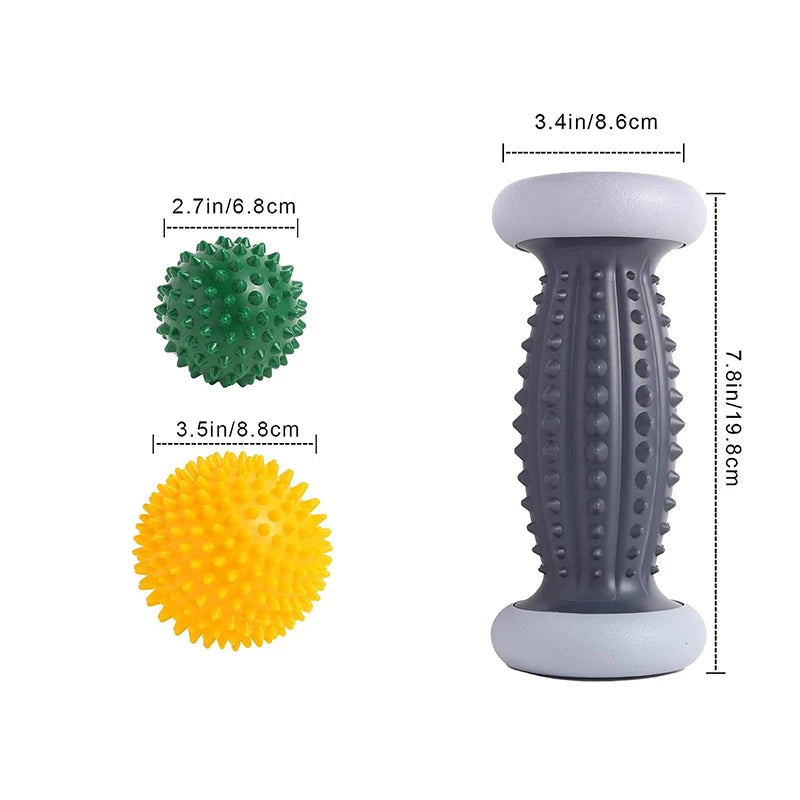 Foot Roller & Massage Ball Reflexology Set