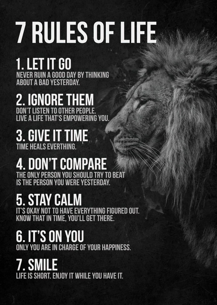 Lion Mindset Canvas Poster