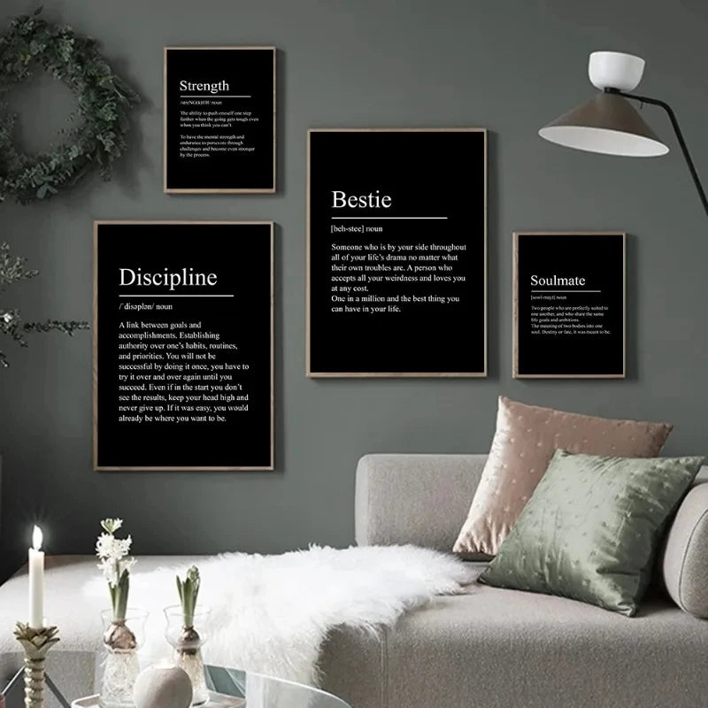 Minimalist Inspirational Word Canvas