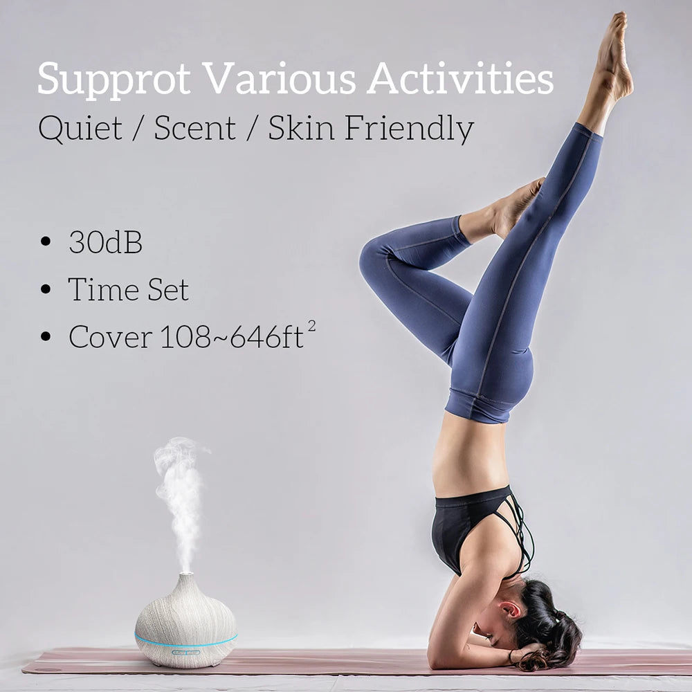 Air Humidifier Essential Oil Diffuser 500ML With Lights Remote Control Ultrasound Electric Aromatherapy Diffuser
