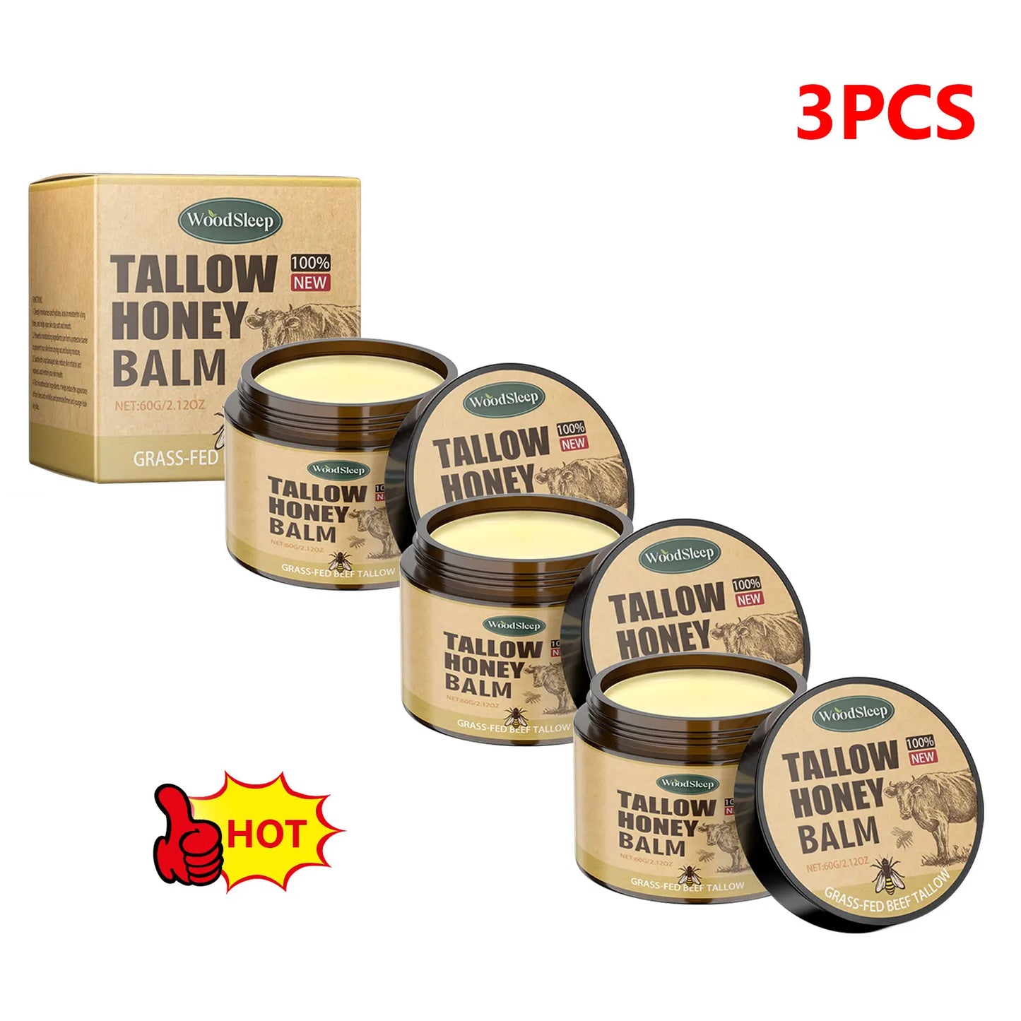 Whipped Beef Tallow & Honey Balm