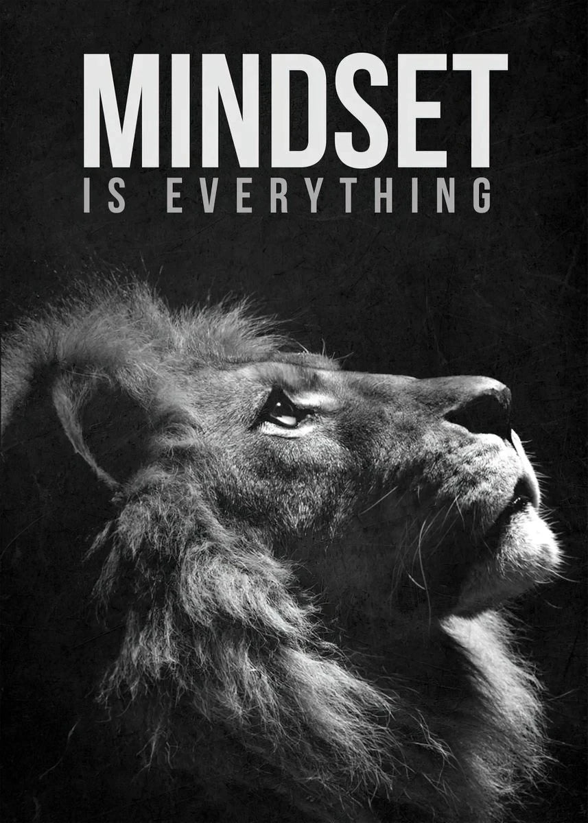 Lion Mindset Motivational Canvas