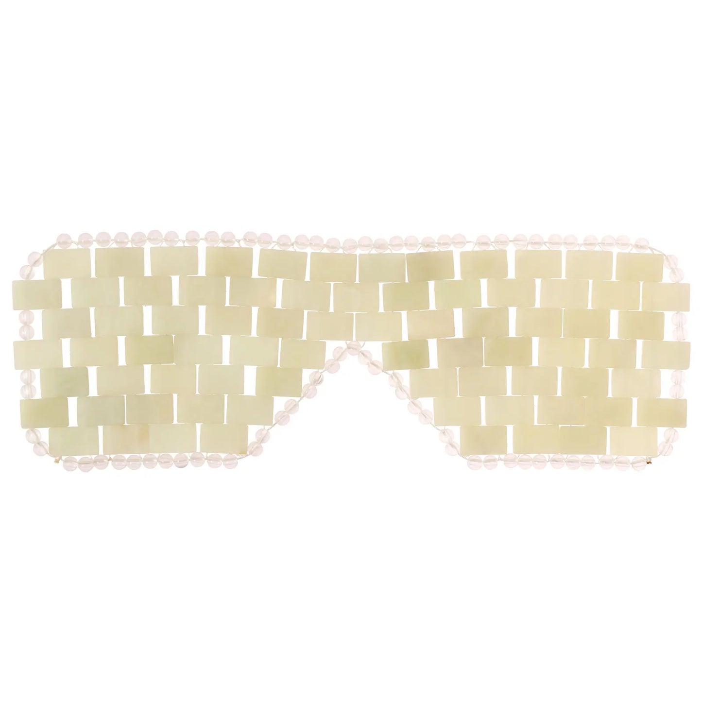 Jade Eye Mask Portable Jade Stone Facial Mask Reusable Comfortable Green Cooling Eye Cover for Women Present Facial