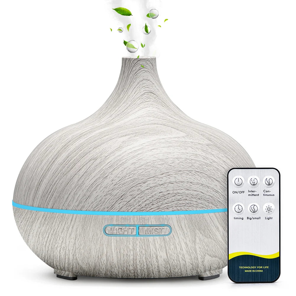 Air Humidifier Essential Oil Diffuser 500ML With Lights Remote Control Ultrasound Electric Aromatherapy Diffuser