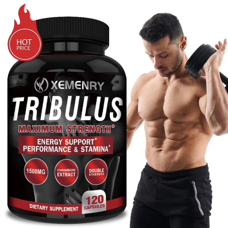 Tribulus Extract Capsules - Extra Strength - Energy, Endurance & Natural Energy Non-GMO