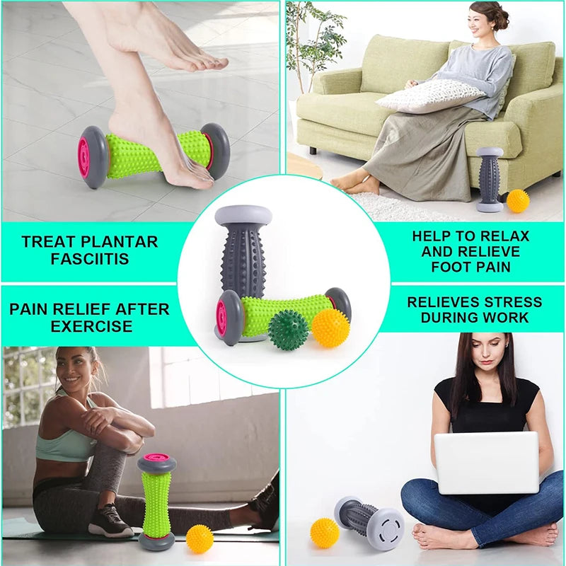 Foot Roller & Massage Ball Reflexology Set